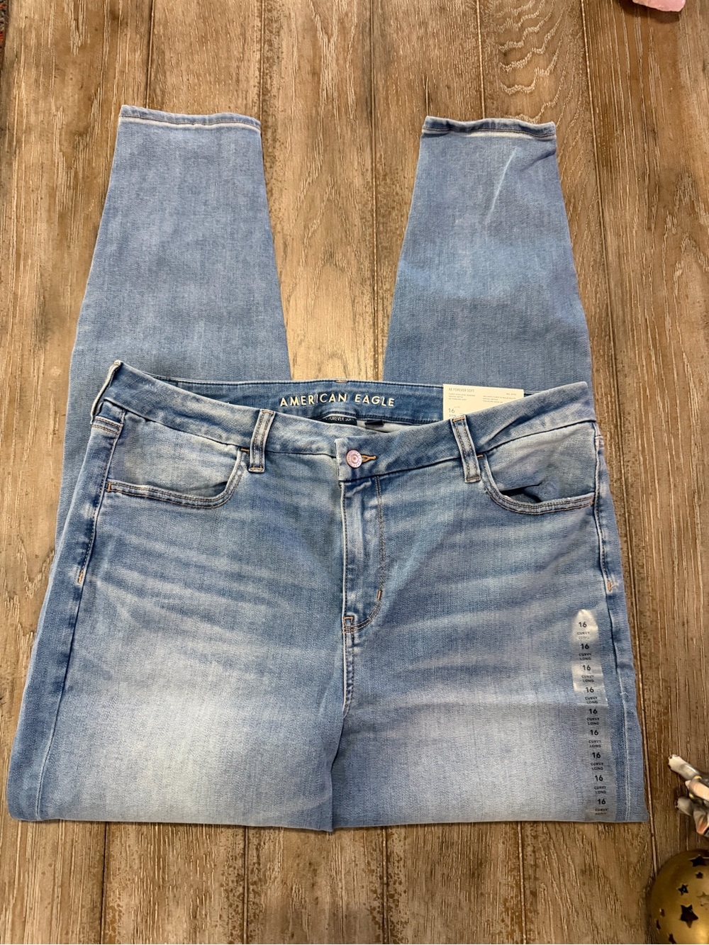 American Eagle Outfitters Curvy High Rise Light Wash Jeans